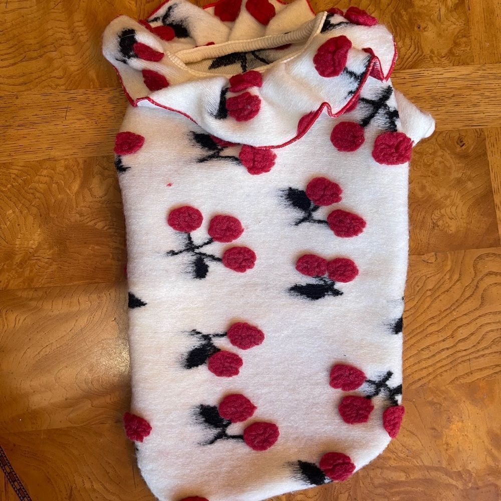 Cherry Pom Pom Pet Sweater 🍒🐾
